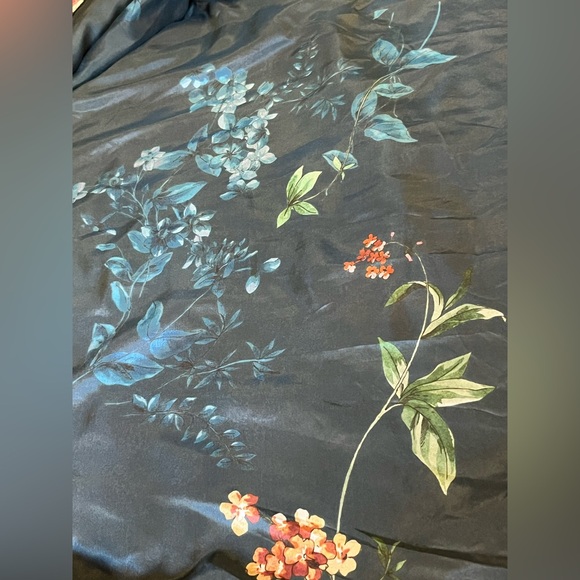 Johnny Was Reversible Embroidered Floral Kimono-Style Jacket With Tie 100% Silk, - Picture 14 of 16